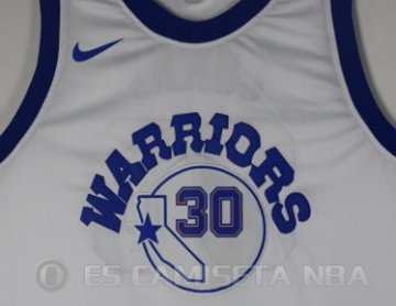 Camiseta Curry #30 Golden State Warriors Autentico 2017-18 Blanco
