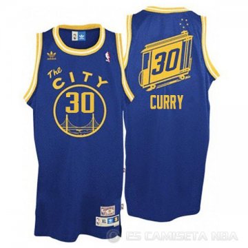 Camiseta Curry #30 Golden State Warriors Retro City Bus Azul