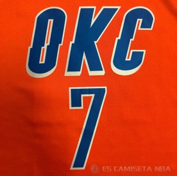 Camiseta Darius Bazley NO 7 Oklahoma City Thunder Statement 2021 Naranja