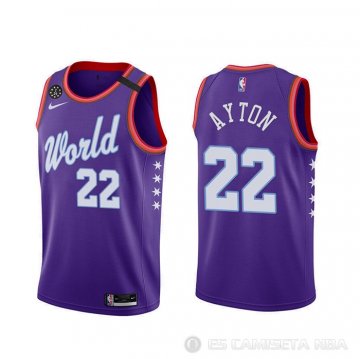Camiseta Deandre Ayton #22 2020 Rising Star World Violeta