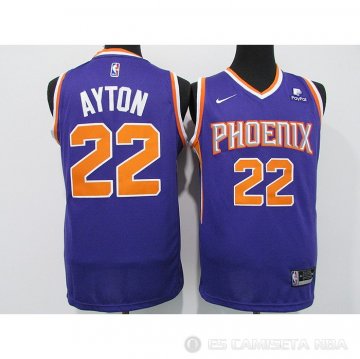 Camiseta Deandre Ayton NO 22 Phoenix Suns Icon 2021 Violeta