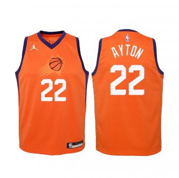 Camiseta Deandre Ayton NO 22 Phoenix Suns Nino Statement 2020-21 Naranja