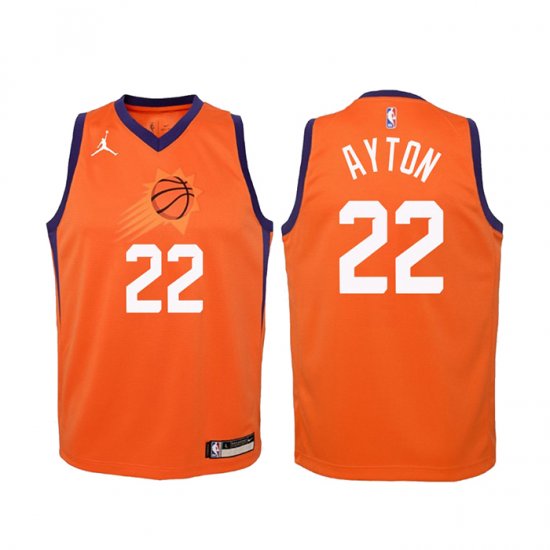 Camiseta Deandre Ayton NO 22 Phoenix Suns Nino Statement 2020-21 Naranja - Haga un click en la imagen para cerrar