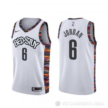 Camiseta Deandre Jordan #6 Brooklyn Nets Ciudad 2019-20 Blanco