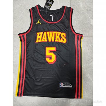 Camiseta Dejounte Murray #5 Atlanta Hawks Statement 2022-23 Negro