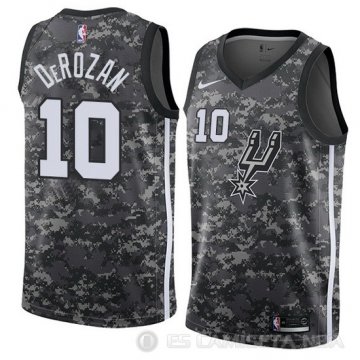 Camiseta Demar DeRozan #10 San Antonio Spurs Ciudad 2018-19 Gris