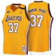 Camiseta Deng #37 Los Angeles Lakers Retro Amarillo 1999/2000