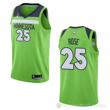 Camiseta Derrick Rose #25 Minnesota Timberwolves Statement 2020-21 Verde