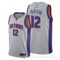 Camiseta Derrick Walton #12 Detroit Pistons Statement 2019-20 Gris