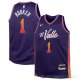 Camiseta Devin Booker #1 Phoenix Suns Nino Ciudad 2023-24 Violeta