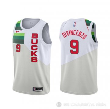 Camiseta Donte Divincenzo #9 Milwaukee Bucks Earned Blanco