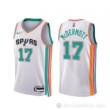Camiseta Doug McDermott NO 17 San Antonio Spurs Ciudad 2021-22 Blanco