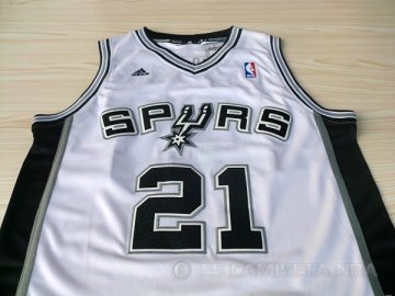 Camiseta Duncan #21 San Antonio Spurs Blanco