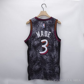 Camiseta Dwyane Wade NO 3 Miami Heat Fashion Royalty Negro