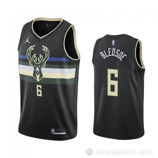 Camiseta Eric Bledsoe #6 Milwaukee Bucks Statement 2020-21 Negro - Haga un click en la imagen para cerrar