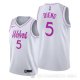 Camiseta Gorgui Dieng #5 Minnesota Timberwolves Earned Blanco