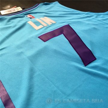 Camiseta Retro Lin #7 Charlotte Hornets Verde