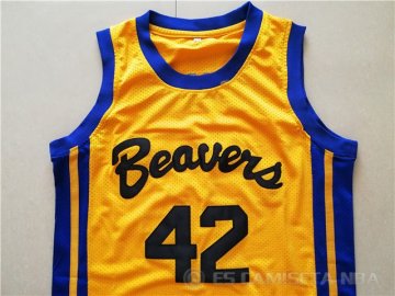 Camiseta Howard #42 Pelicula Beavers Amarillo