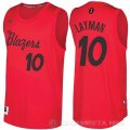 Camiseta Jake Layman #10 Portland Trail Blazers Navidad 2016 Rojo