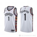 Camiseta Jamal Crawford #1 Brooklyn Nets Ciudad Blanco