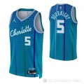 Camiseta James Bouknight NO 5 Charlotte Hornets Ciudad 2021-22 Azul