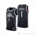 Camiseta James Harden #1 Los Angeles Clippers Ciudad 2020-21 Negro