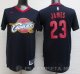 Camiseta James #23 Cleveland Cavaliers Manga Corta Negro