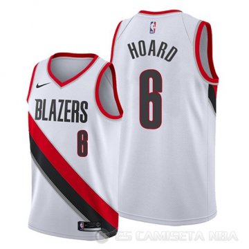 Camiseta Jaylen Hoard #6 Portland Trail Blazers Association Blanco