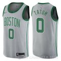 Camiseta Jayson Tatum #0 Boston Celtics Ciudad Gris