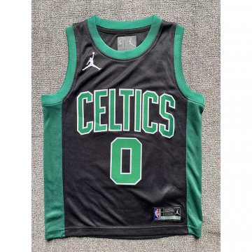 Camiseta Jayson Tatum #0 Boston Celtics Nino Statement Negro