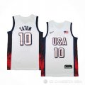 Camiseta Jayson Tatum #10 USA 2024 Blanco