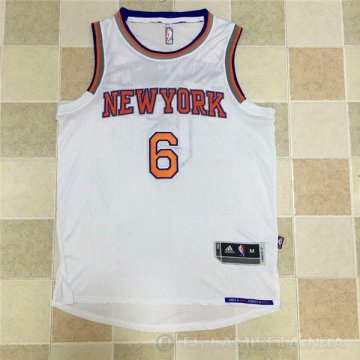 Camiseta Knicks #6 Porzingis Blanco