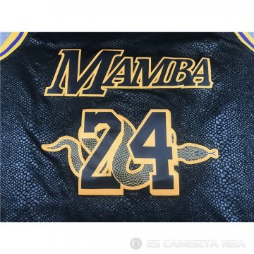 Camiseta Kobe Bryant NO 24 8 Los Angeles Lakers Black Mamba Negro