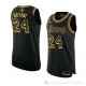 Camiseta Kobe Bryant #24 Los Angeles Lakers Black Mamba Autentico Negro