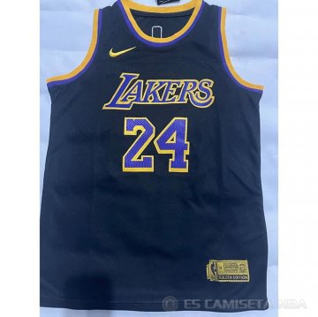 Camiseta Kobe Bryant #24 Los Angeles Lakers Nino Earned 2021-22 Negro