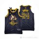 Camiseta Kobe Bryant #8 24 Los Angeles Lakers Black Mamba Snakeskin Negro