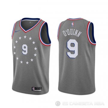 Camiseta Kyle O\'quinn #9 Philadelphia 76ers Ciudad Gris