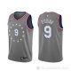 Camiseta Kyle O'quinn #9 Philadelphia 76ers Ciudad Gris