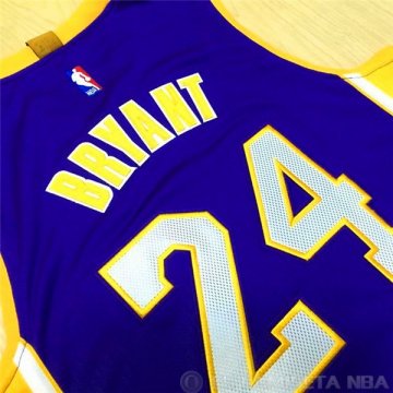 Camiseta Lakers Bryant Autentico #24 Purpura