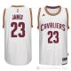 Camiseta LeBron James #23 Cleveland Cavaliers Retro Blanco2