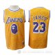 Camiseta Lebron James #23 Los Angeles Lakers Mitchell & Ness Amarillo
