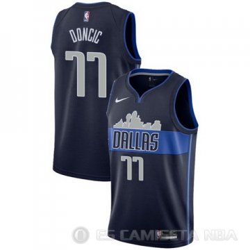 Camiseta Luka Doncic #77 Dallas Mavericks Icon 2017-18 Azul