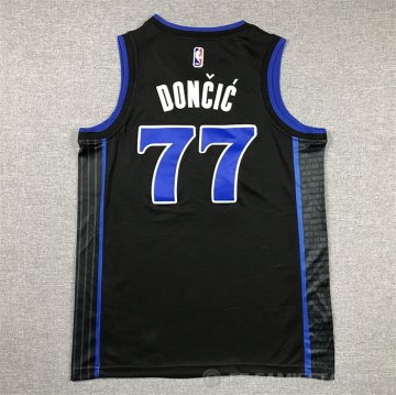 Camiseta Luka Doncic #77 Dallas Mavericks Nino Ciudad 2023-24 Azul