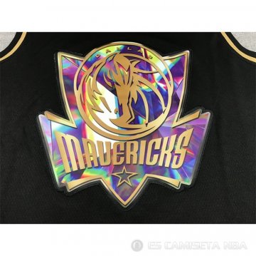 Camiseta Luka Doncic #77 Golden Edition Dallas Mavericks 2021-22 Negro