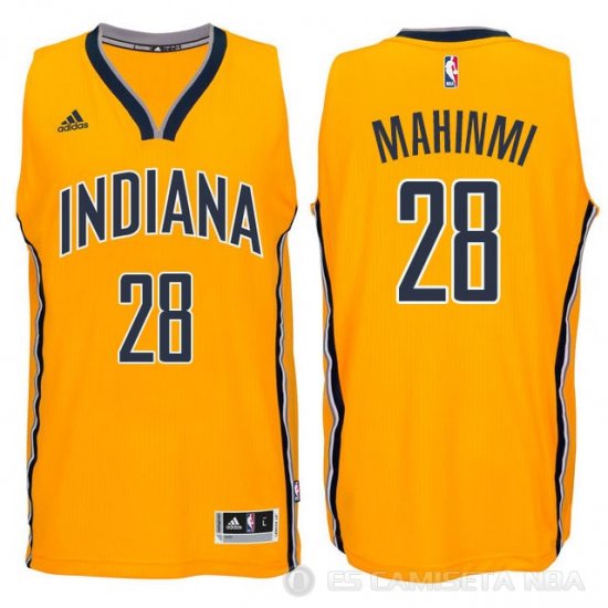 Camiseta Mahinmi #28 Indiana Pacers Amarillo - Haga un click en la imagen para cerrar