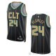 Camiseta Mason Plumlee #24 Charlotte Hornets Ciudad 2022-23 Negro