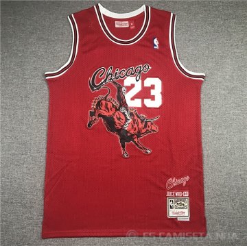 Camiseta Michael Jordan NO 23 Chicago Bulls Juic Wrld X BR Rojo