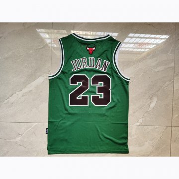 Camiseta Michael Jordan NO 23 Chicago Bulls Retro Verde