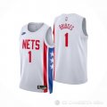 Camiseta Mikal Bridges #1 Brooklyn Nets Classic 2022-23 Blanco