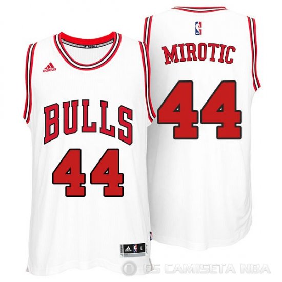 Camiseta Mirottc #44 Chicago Bulls Blanco - Haga un click en la imagen para cerrar